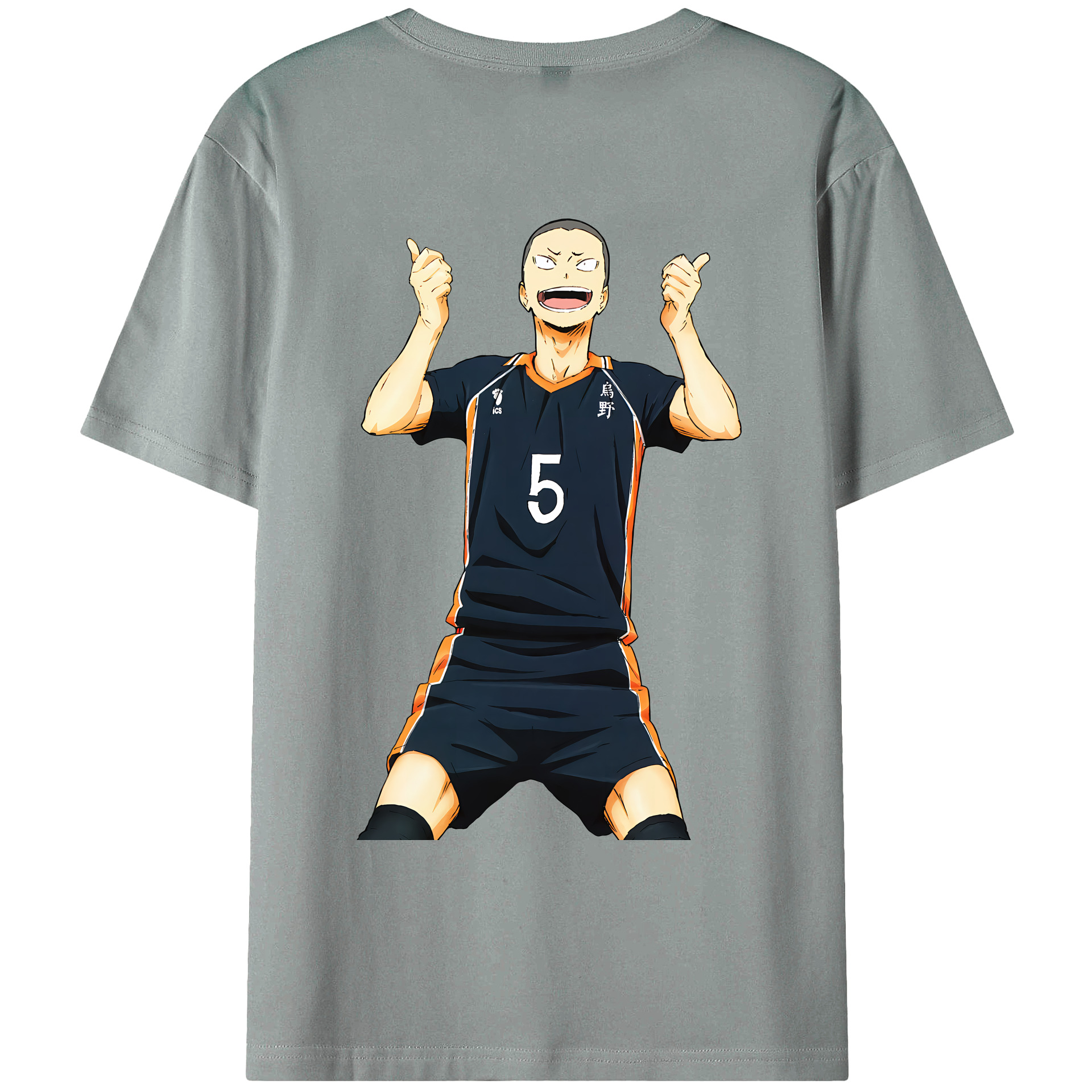 （画像用） ハイキュー!! Haikyu!! 綿100％ メンズ半袖Tシャツ（バックプリント） 通気性